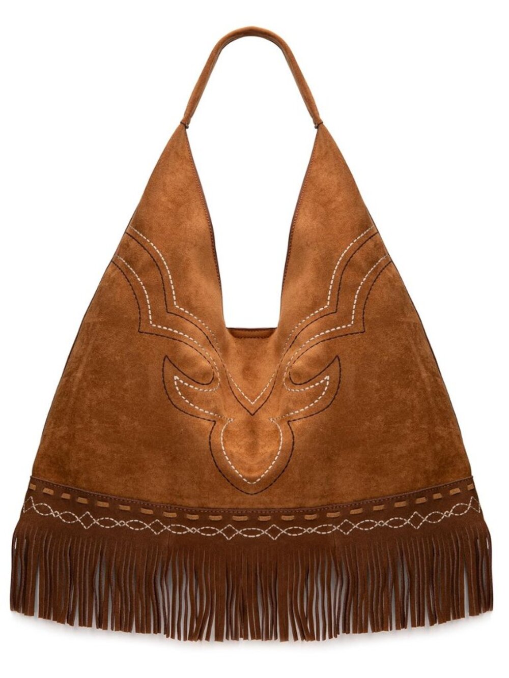 Fringe Large Hobo Bags for Women Western Oversize Suede Shoulder Purses Ladies